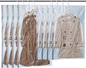 Vacbird Hanging Vacuum Storage Bags for Coats Bags Closet Storage 8 Combo