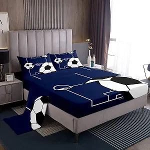 Erosebridal Football Bed Sheets Set Queen Boys Sports Theme Sheet Set