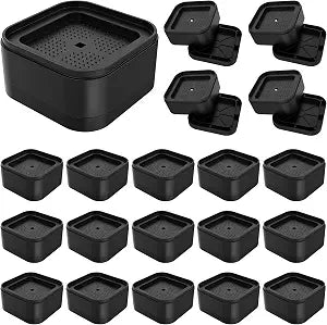 1.38 Inch Black Stackable Square Furniture Bed Risers