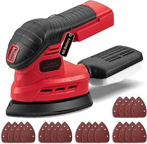 Brushless Detail Sander Compatible with Milwaukee 18V Battery, Red