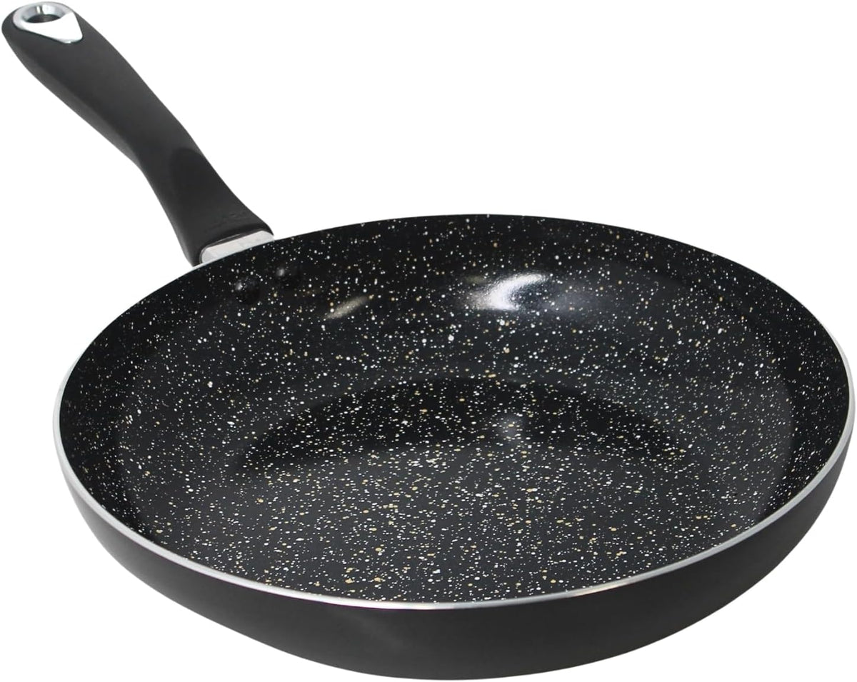 IMUSA 10 Inch Bistro Cera Aluminum Speckled Black Ceramic Fry Pan