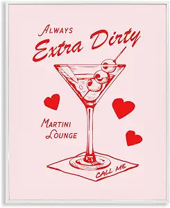 Dirty Martini Kitchen Quote, 16 x 20 Inch Framed Gicle Print