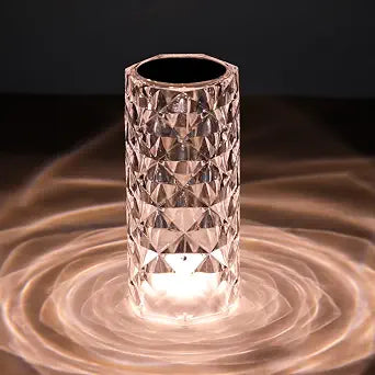 oneleaf Table Lamp Rose Crystal Modern LED Cordless,Rechargeable Battery Touch Desk lamp with Remote Control, Night Light for Couple Dinner/Restaurant/Bedroom/Camp (A-Monochrome)