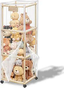 yofit 56" Stuffed Animal Storage Organizer with Wheels Plushies Storage