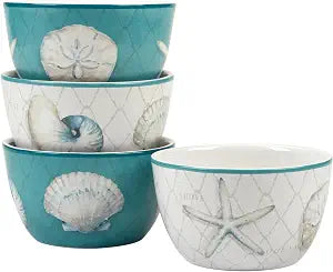 Certified International Ocean View 5.25" Ice Cream/Dessert Bowls,Set of 4