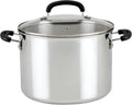 Farberware Brilliance Stainless Steel Stock Pot with Lid, 8 Quart
