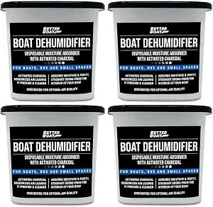 Moisture Absorber 4 Pack with Activated Charcoal Dehumidifier Bucket