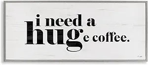 Huge Coffee Humor Kitchen, 10 x 24 Inch Framed Gicle Print