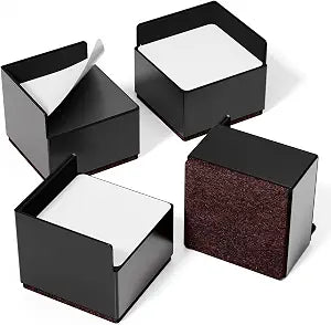 Furniture Bed Risers 2 inch Metal Heavy Duty Self-Adhesive, 4 Pack Black