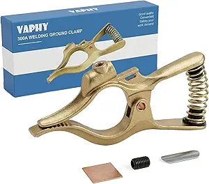 300-Amp T-Style Welding Ground Clamp Brass