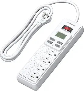 DEWENWILS 8-Outlet Power Strip with Timer for Reptile Light, 15A, UL Listed