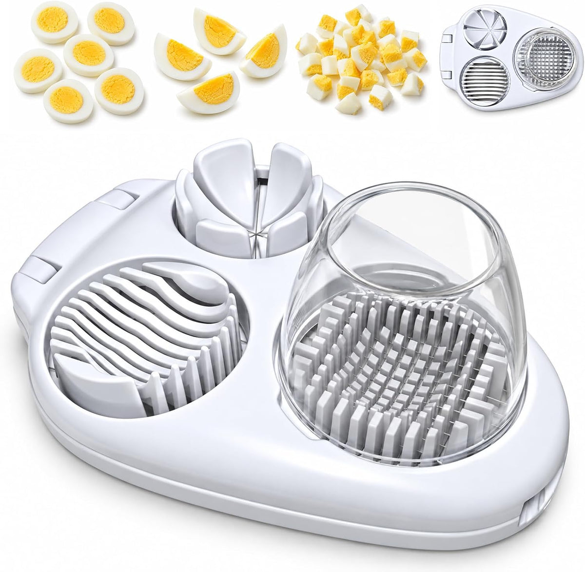 3-in-1 Egg Slicer for Hard Boiled Eggs