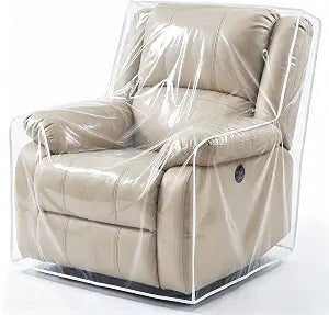 TAOCOCO Plastic Recliner Covers 36" W Heavy Duty Clear Chair Covers for Recliner, Thick Vinyl Armchair Cover for Dog & Cat, Waterproof & Dustproof Sofa Furniture Protector for Storage and Moving