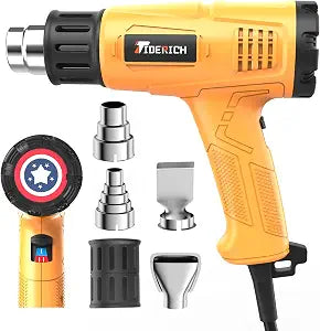 1800W Dual-Temp Heat Gun (572F & 1202F) with 4 Nozzles
