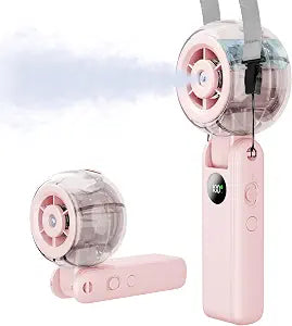 Portable Handheld Misting Fan, Personal Fan that Blow Cold Airflow