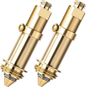 OIIKI 2pcs Basin Sink Clicker Pop Up Bolt, Pop Up Click Sink Drain Stopper Plug, Brass Push Spring Plug Bolt Replacements for Bathroom Basin Sink Drain Tub- Gold