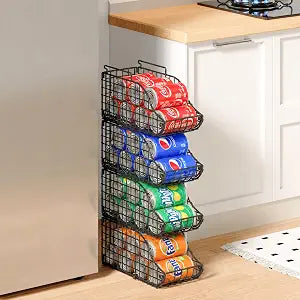 Sonyabecca 4-Pack Stackable Can Rack Organizer for Kitchen Pantry