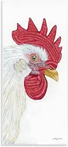 Casual Chicken Rooster Farm, 7 x 17 Inch Mounted Print on Wall Plaque