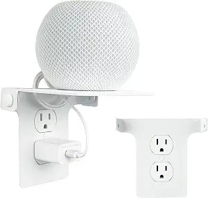 Outlet Shelf, Metal Outlet Shelf Wall Holder, Built-in Cable Management