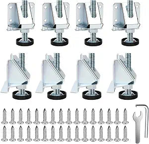 Heavy Duty Leveling Feet, 8 Pack Adjustable Furniture Levelers with 2640 LB Capacity, 2" Height Adjustment, No-Flip Furniture Installation  Hex Nut Design for Flawless Leveling