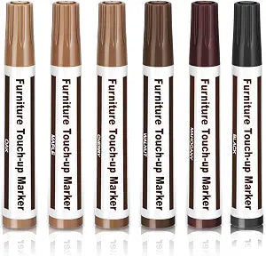 Wood Furniture Repair Markers, 6 Colors Touch up Kit for Scratches