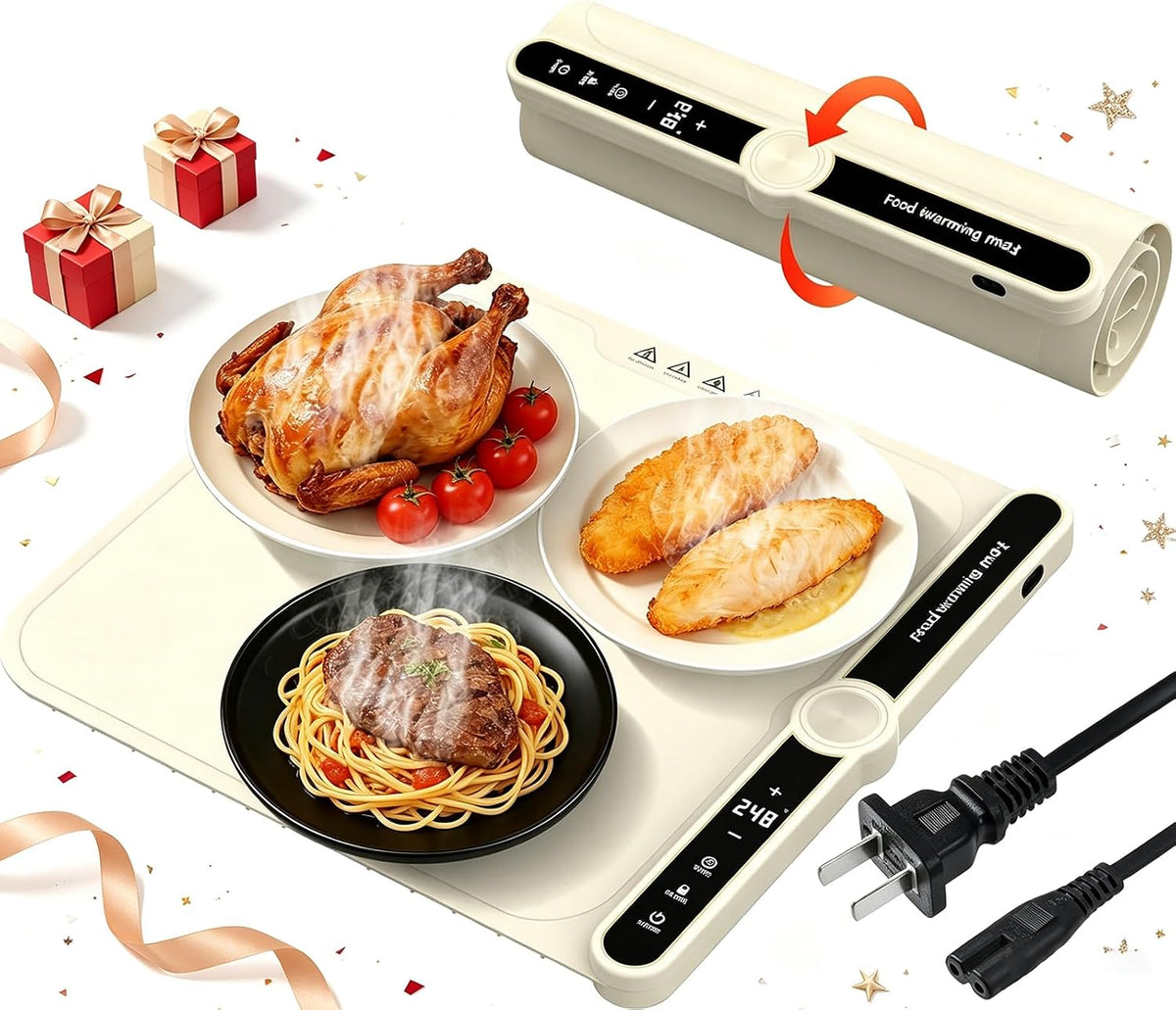 Small Warming Mat for Food 15"x16" - 9-Level Temp Control 120V
