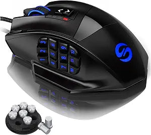 UtechSmart Venus Pro Wired MMO Gaming Mouse - 16400 DPI RGB