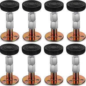 Yopay 8 Pack Screws Bed Frame Anti-Shake Tool, Adjustable Threaded Anti Shake Fixer Headboard Stoppers, Telescopic Support for Room Wall, Beds, Cabinets, Sofas(25-87mm)