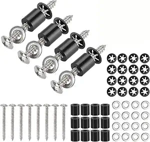 43 Set (172Pcs) Pegboard Mounting spacers and Screws Kit, Peg Boards Installation Hardware Accessories. Include Sturdy Screws, Spacers,Washers and Lock Clips for 1/8 Inch and 1/4 Inch Pegboard