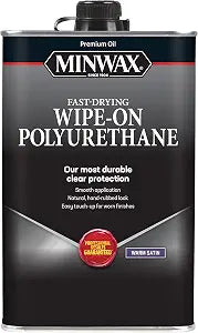 Minwax Oil-Based Wipe-On Polyurethane, 1 Quart, Satin