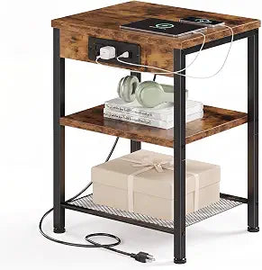 Nightstands with Charging Station, USB Ports & AC Outlets