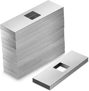 Hicarer 12 Pcs 3" X 1" Trailer Hitch Spacers, Galvanized Steel Blocks
