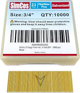 23 Gauge Headless Pin Nails 3/4 Inch, 10000-Pack