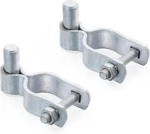 KINNAN 1-3/8" Chain Link Fence Gate Male Hinge, Heavy Duty Galvanized Steel, Gate Hinges with Bolts and Nuts, Durable Fence Hardware for Secure and Long Lasting, Easy Installation(2 Pack)