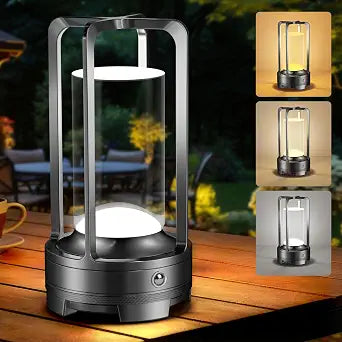 OCATO PortableTable Lamp Rechargeable Lamp with 3 Color Stepless Dimming