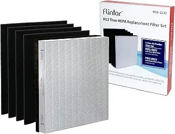 Replacement Filter Combo Pack, Compatible with Vornado Air Purifier, (1) H13 Grade Filtration MD1-0022 + (4) Activated Carbon Pre-Filter MD1-0023, 1-Year Set