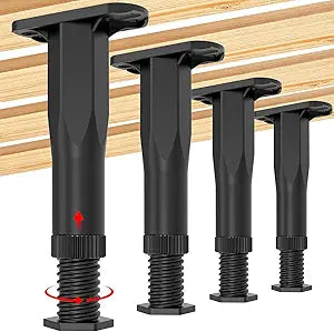 4PCS Adjustable Bed Frame Support Legs (5.1"-8.3"),Center Slats Support Leg