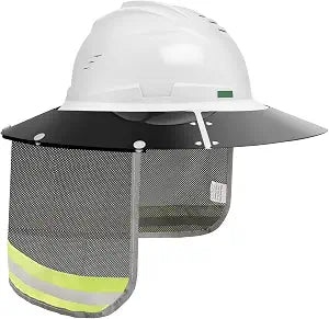 Hard Hat Visor with Neck Shade Fits MSA V-Gard Full Brim Hard Hat