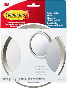 Command Bath Mirror with Easy Removal, 1 Mirror, 2 Pairs of Strips