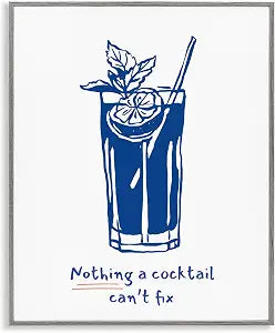 Cocktail Humor Fruit Lemon, 16 x 20 Inch Framed Gicle Print