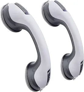 Visen 2Pack Portable Grab Bars for Bathroom, Safety Suction Grab Bars, Gray
