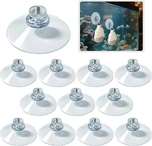 12pcs 50mm/2.05'' Suction Cup with M4 Screw Clear PVC Sucker Pads