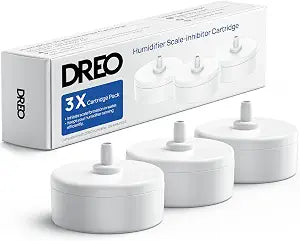 DREO Scale-Inhibitor Cartridge 3-Pack for Humidifiers HM735S, Prevent Mineral Build-up, Extend Humidifier Life, Safe Material