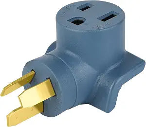 NEMA 10-50P to 6-50R Welder Power Adapter,240V 50Amp 3 Prong Male Plug to 3 Prong Female Receptacle (10-50P/6-50R Pacfic Blue)