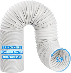 Portable Air Conditioner Hose 5.9" Dia 47" Length, AC Vent Exhaust Hose