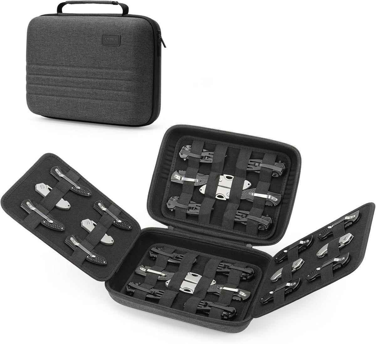 Knife Case for 40+ Pocket Knives, Display Collection, Folding Knife Holder