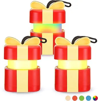 EverBrite 3-Pack Gift Box Lantern with AAA Batteries, 5 Light Modes