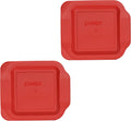 Pyrex 222-PC (2Qt) Red Food Storage Replacement Lid (2-Pack) - Made in USA