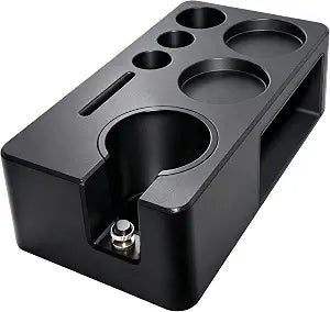 Upgraded Espresso Tamping Station,Espresso Accessories Organizer,Multi-Functional Coffee Accessories Tamper Station,Espresso Station Fit For Standard Portafilter (Black, 51-58mm)