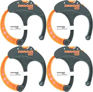 PRO (4 Pack: 4x Large 3 Inch Diameter) Adjustable, Reusable, Cable Tie Replacements for Extension Cords or Electronics